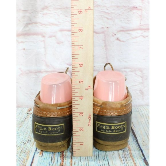 LL Bean Brown Leather Rubber Slip On Moccasin Low Ankle Duck Boots Size 7 M - Picture 6 of 8